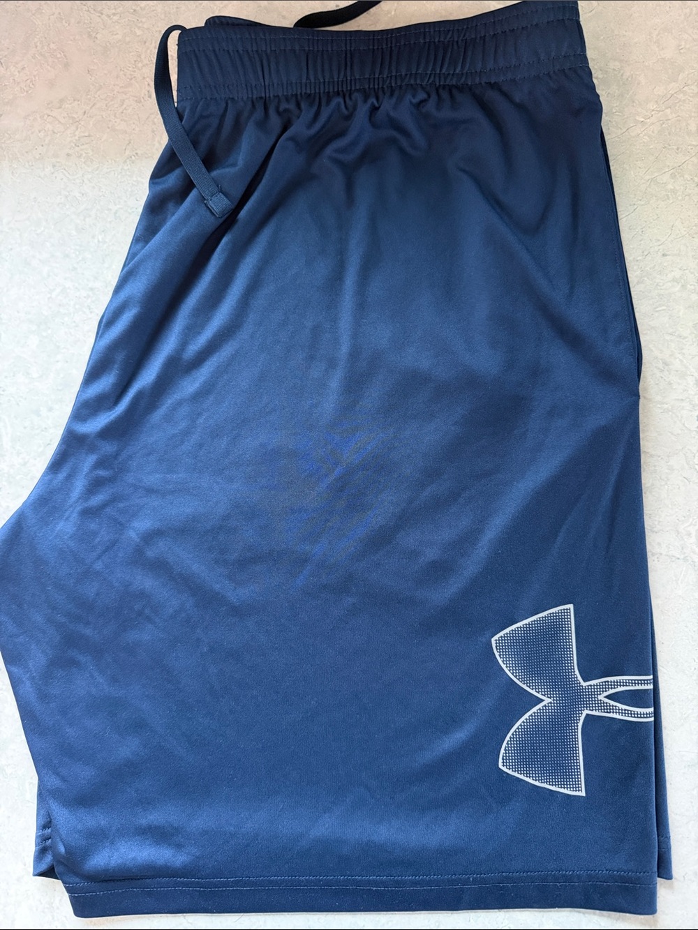 Under Armour Men’s Navy Blue Athletic Shorts with Logo